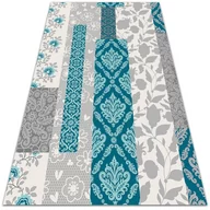 Dywany - Modny winylowy dywan Mozaika kwiaty 100x150 cm - miniaturka - grafika 1