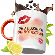 Kubki - KUBEK POMARAŃCZOWY DLA DRUKARZA PREZENT z Nadrukiem ze Zdjęciem + Opakowanie na prezent (wzór 01) - miniaturka - grafika 1