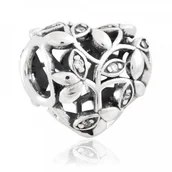 Charmsy - Murrano Charms Koralik Srebrny 925 SERCE ELFA SR-076 - miniaturka - grafika 1