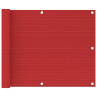 VidaXL Lumarko Parawan balkonowy, czerwony, 75x500 cm, HDPE 311006 VidaXL - Markizy - miniaturka - grafika 1