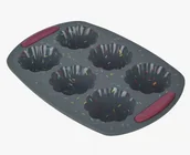 Formy do ciast - SILIKONOWA FORMA NA MUFFINY Z USZTYWNIENIEM FELICE, CZARNA - miniaturka - grafika 1