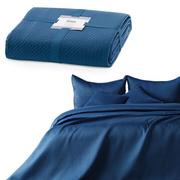 Narzuty - AmeliaHome narzuta na łóżko CARMEN niebieska 170x210 - miniaturka - grafika 1