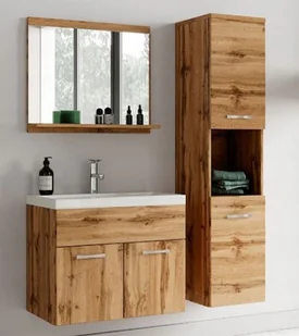 Meble łazienkowe szafka pod umywalkę słupek lustro - Szafki łazienkowe Meble łazienkowe szafka pod umywalkę słupek lustro - Szafki łazienkowe - miniaturka - grafika 1