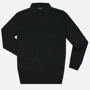 Swetry męskie - Sweter Polo Black - marka niezdefiniowana - miniaturka - grafika 1