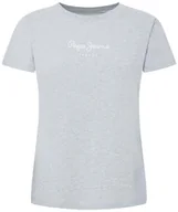 Koszulki i topy damskie - Pepe Jeans Damska koszulka Wendys, Szary (szary Marl), M - miniaturka - grafika 1