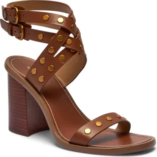 Michael Kors Skórzane sandały na słupku IRENE - Sandały damskie - miniaturka - grafika 1