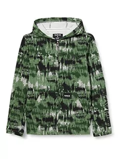 Bluzy dla chłopców - Hurley Chłopięca bluza Hrlb Naturals pełny zamek błyskawiczny po bluza, Zielony (zielony kamuflaż), 10 Lat 984792 - grafika 1