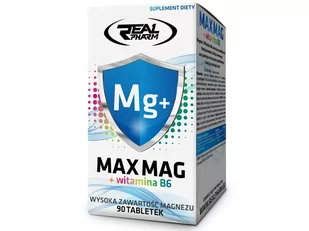 Real Pharm Max mag + B6, 90 tabletek - Witaminy i minerały dla sportowców - miniaturka - grafika 1