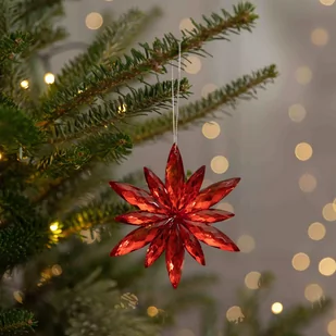 Zawieszka Na Choinkę Astre Czerwona Śnieżynka 12Cm - Bombki - miniaturka - grafika 1