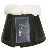 Akcesoria jeździeckie - HKM 8503 Comfort podkowa imitacja skóry z wyściółką, dzwonki do skakania, M, czarne - miniaturka - grafika 1