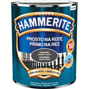 Farba antykorozyjna Prosto na rdzę Piaskowy Ciemny Szary 0,7 l Hammerite - Farby olejne i specjalne - miniaturka - grafika 1