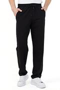 Spodenki męskie - COMEOR Męskie spodnie dresowe z bawełny - długie spodnie sportowe męskie - spodnie treningowe do biegania męskie spodnie relaksacyjne, czarny, XXL - miniaturka - grafika 1