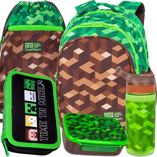 Coolpack Plecak Szkolny Młodzieżowy Dla Chłocpa Zestaw Piórnik Worek 5w1