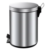 Pozostałe akcesoria do uprawy roślin - Vepa Bins EKO Kosz na śmieci z pedałem Classic, 5 L, matowy, srebrny - miniaturka - grafika 1