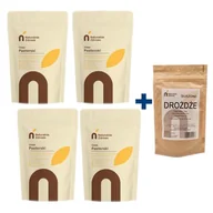 Proszki do pieczenia, drożdże - Naturalnie Zdrowe Mieszanka do wypieku chleba pasterskiego + Drożdże piekarskie suche Zestaw 4 x 500 g + 100 g - żywność - miniaturka - grafika 1