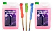 Bańki mydlane - 10 Litrów Płynu Do Mega Baniek Mydlanych +3 Kije - miniaturka - grafika 1