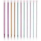 Pasmanteria - Szydełka druty tunezyjskie afgańskie 27 cm zestaw szydełek 11 szt. aluminiowe - miniaturka - grafika 1