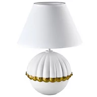 Lampy stojące - CosmoLight Pralines lampa stołowa 1-punktowa złota/biała T01268WH - miniaturka - grafika 1