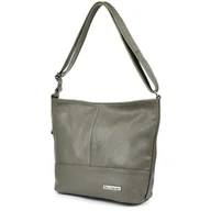 Torebki damskie - SZARA Beltimore SKÓRZANA LISTONOSZKA POLSKA PRODUKCJA REGULOWANY PASEK G81 szary, srebrny - miniaturka - grafika 1