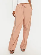 Spodnie sportowe damskie - Juicy Couture Spodnie dresowe Ayla JCWBJ24306 Beżowy Loose Fit - miniaturka - grafika 1