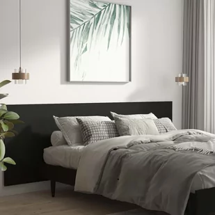 Lumarko Zagłówek łóżka, ścienny, czarny, 240x1,5x80 cm - Łóżka - miniaturka - grafika 4