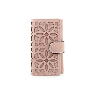 Portfele - HiClothbo Portfel damski, dostępny w wielu kolorach, skóra PU, mały portfel damski, portmonetka, różowy, rozmiar uniwersalny, różowy, jeden rozmiar - grafika 1