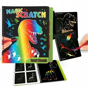 Scratch Dino World Magic ze skrobakiem - Zabawki kreatywne - miniaturka - grafika 1