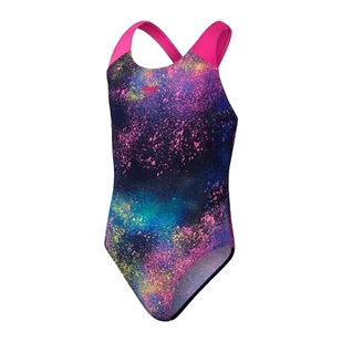 Dzieci Strój Pływacki Speedo Digital Allover Splashback Kolorowy - Stroje kąpielowe dla dziewczynek - miniaturka - grafika 1