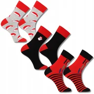Skarpetki męskie - Świąteczne Skarpetki Bawełniane Skarpety Męskie 3-Pak Prezent Moraj 39-42 - miniaturka - grafika 1