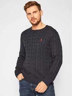 Ralph Lauren Polo Sweter 710775885001 Granatowy Regular Fit - Swetry męskie - miniaturka - grafika 1