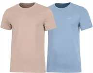 Koszulki męskie - 4F ZESTAW 2szt. 2-PAK MÄSKA KOSZULKA T-SHIRT 100% BAWEĹNA / rozm XL - miniaturka - grafika 1