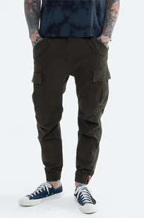 Alpha Industries spodnie Spodnie Alpha Industries Alman Pant 188201 413 męskie kolor zielony w fasonie cargo - Spodnie męskie - miniaturka - grafika 1
