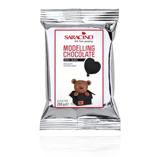 Saracino Czekolada plastyczna czarna black 250g - Dodatki do ciast w proszku - miniaturka - grafika 1