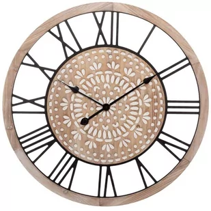 Atmosphera Dekoracyjny zegar ścienny BOHO 67 cm rzymskie cyfry 169321 - Zegary - miniaturka - grafika 1