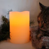 Świece - Świeca Led woskowa BIG kość słoniowa 15cm - miniaturka - grafika 1