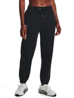 Dresy damskie - Under Armour Spodnie dresowe Essential Fleece Joggers 1373034 Czarny Regular Fit - miniaturka - grafika 1