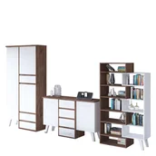 Zestawy mebli dla dzieci - Meblościanka 3 Nordis MebloCross Czarny Mat / Biały Mat - miniaturka - grafika 1