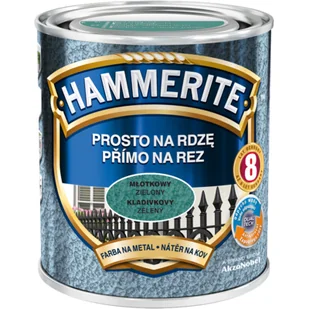 Farba Prosto Na Rdzę Zielony Młotkowy 0,25 l Hammerite - Farby olejne i specjalne - miniaturka - grafika 1