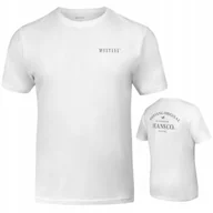 Koszulki męskie - KOSZULKA męska z krótkim rękawem MUSTANG bawełna tshirt biała 4240 XXL - miniaturka - grafika 1