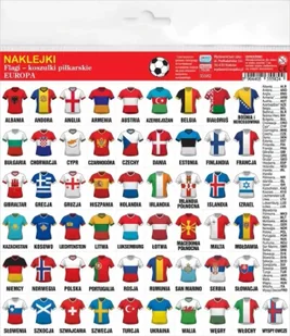 Naklejki Flagi - koszulki piłkarskie Europa - Wydawnictwo Jako - Szkolne artykuły papiernicze - miniaturka - grafika 1
