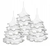 Świece - Świece świąteczne choinka 10cm 3szt srebrne końców - miniaturka - grafika 1