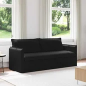 Sofy i kanapy - VidaXL Sofa Czarny 195 x 82 x 85 cm Metal - miniaturka - grafika 1