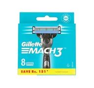 Maszynki do golenia i wkłady - Gillette Mach 3 8 ostrzy do maszynki do golenia (4987176150516) - miniaturka - grafika 1