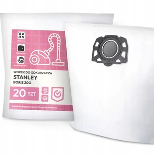 20x Worek do Odkurzacza Stanley Boris 20G Syntetyczny Flizelinowy Worki G9 - Worki do odkurzaczy - miniaturka - grafika 1