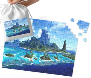 PUZZLE - VAIANA WZORY Z BAJEK I GIER DLA DZIECI 192el + WORECZEK - Puzzle - miniaturka - grafika 1