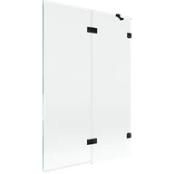 Parawany nawannowe - Mexen Lunar parawan nawannowy 2-skrzydłowy prawy 120 x 150 cm, transparent, czarny - 897-120-100-70-00-P - miniaturka - grafika 1