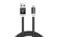 Kable USB - Adata Kabel USB-microUSB 1m Czarny alu-knit - miniaturka - grafika 1