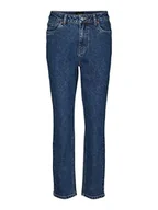 Spodnie damskie - bestseller a/s damskie spodnie jeansowe, niebieski (Dark Blue Denim), 29W / 30L - miniaturka - grafika 1