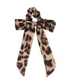 Ozdoby do włosów - Solida Scrunchie z kokardką w stylu leo Gumka do włosów 1 szt. - miniaturka - grafika 1