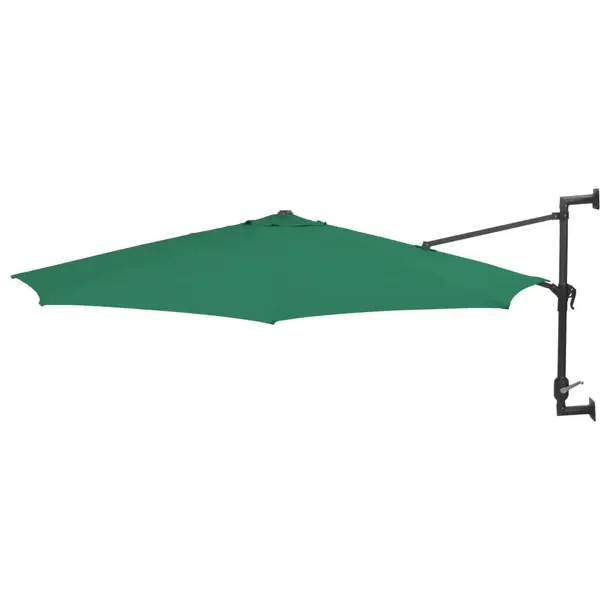 Parasol Ścienny UV z Mechanizmem Korbkowym, Zielony, 300 x 131 cm